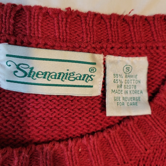 Shenanigans vintage woman Christmas sweater with embroidery size small - Picture 7 of 13